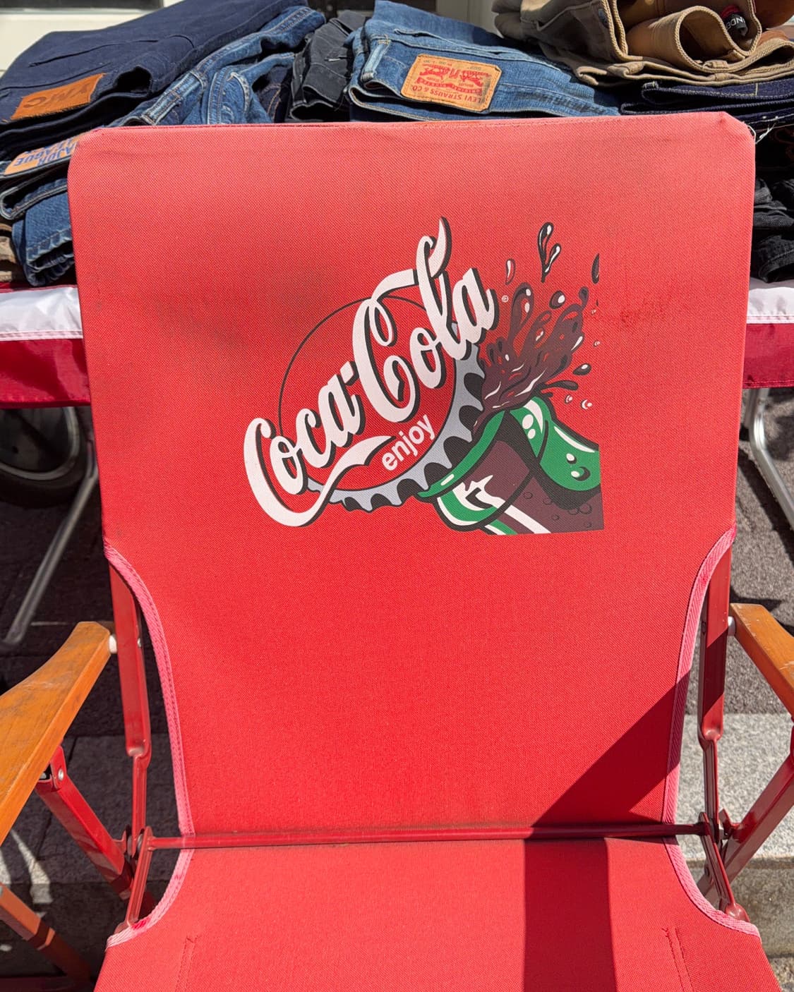 빈티지 소품 1998년 코카콜라 폴딩 체어 상품이미지3