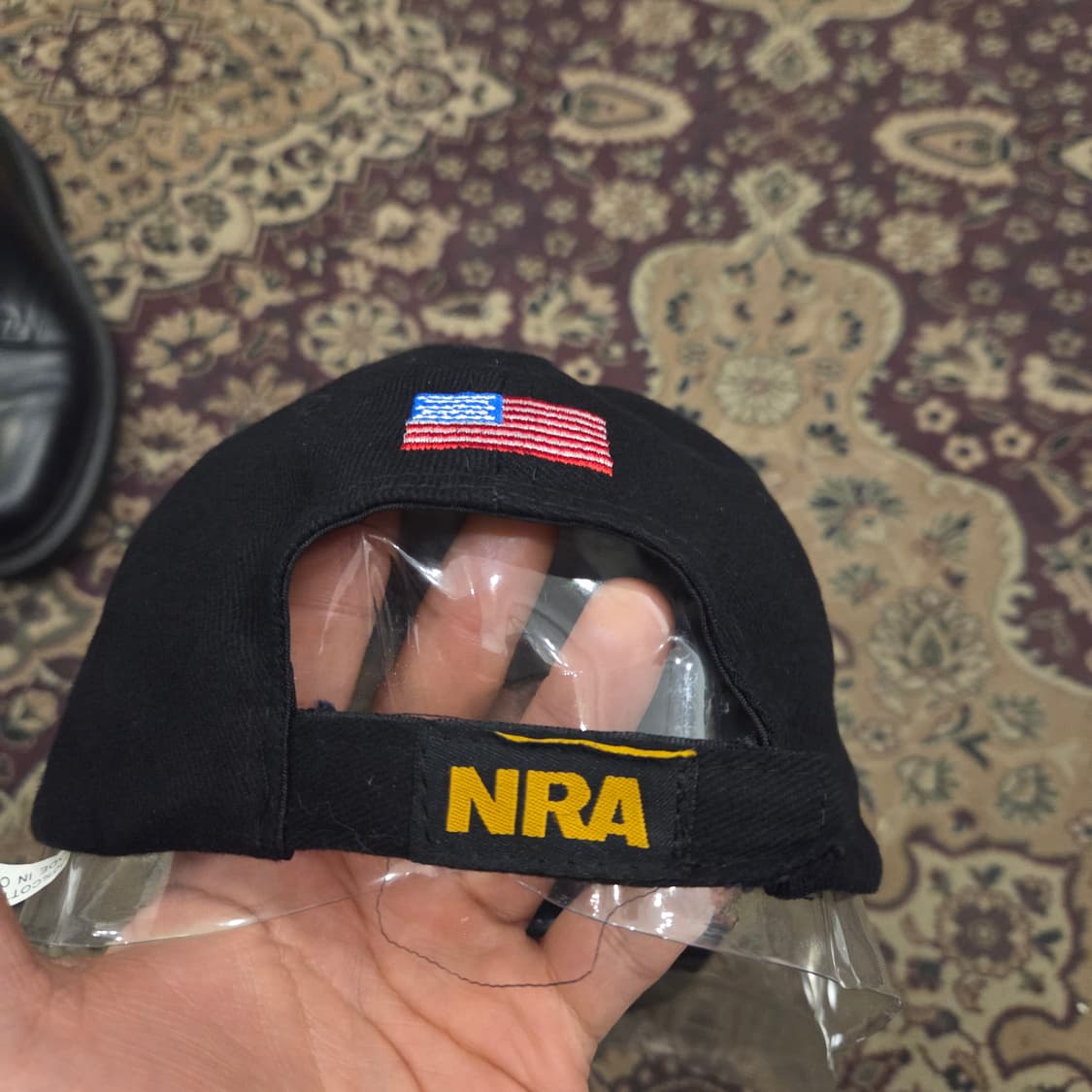 빈티지 nra 로고 블랙 6패널 캡 상품이미지5