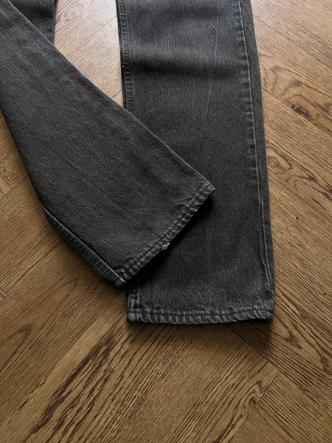 [30]90's 리바이스 USA Made 흑청 데님팬츠 S29 상품이미지3