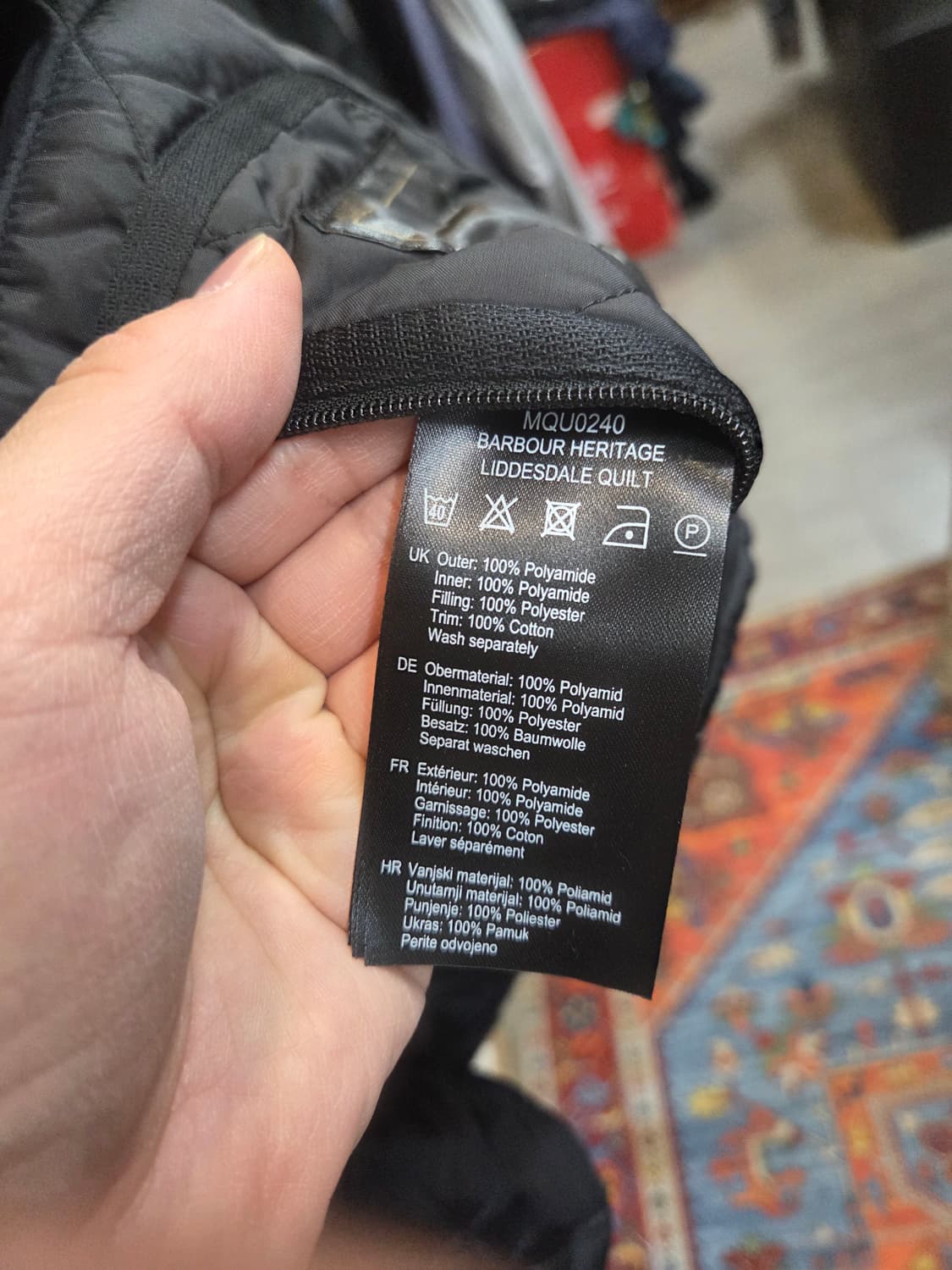 바버 블랙 퀄팅 자켓 xl 상품이미지6