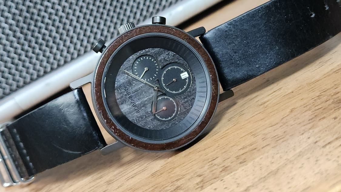 # 수제작 에보니나무 우드 핸드메이드 크로노시계 급처 상품이미지8