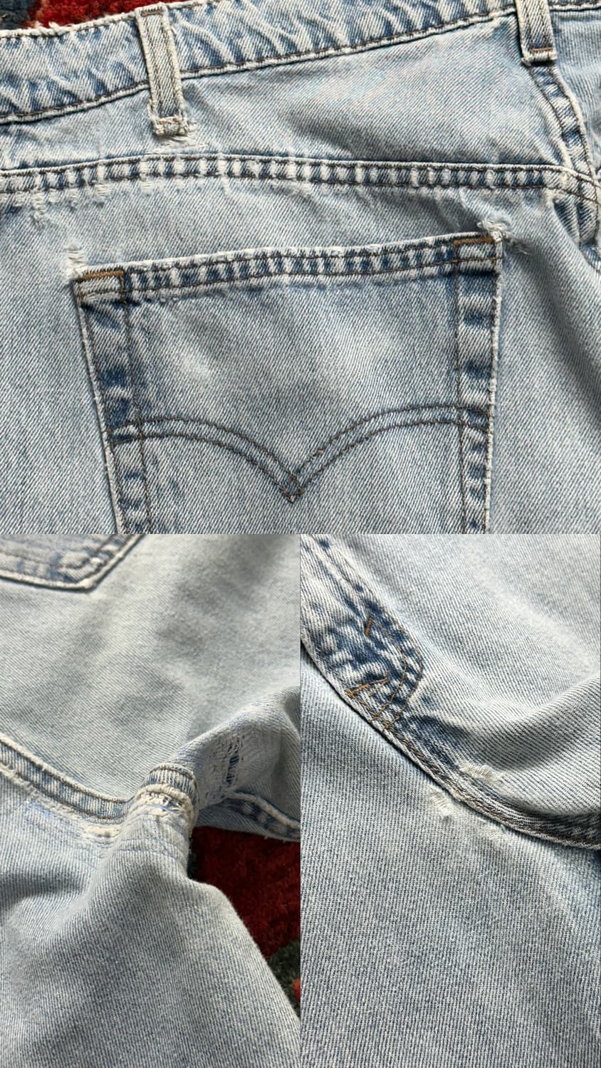 90's USA Made 리바이스 실버탭 배기 데님 팬츠 상품이미지10