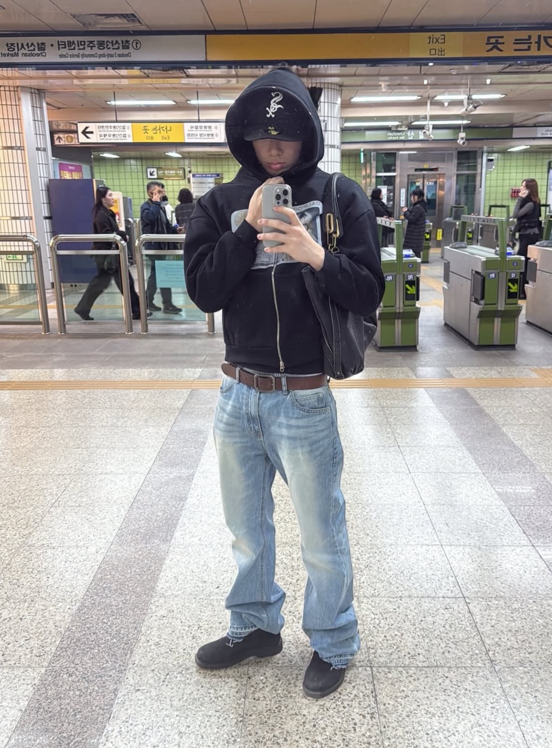 카이야 id 카드 퍼 후드집업 상품이미지1