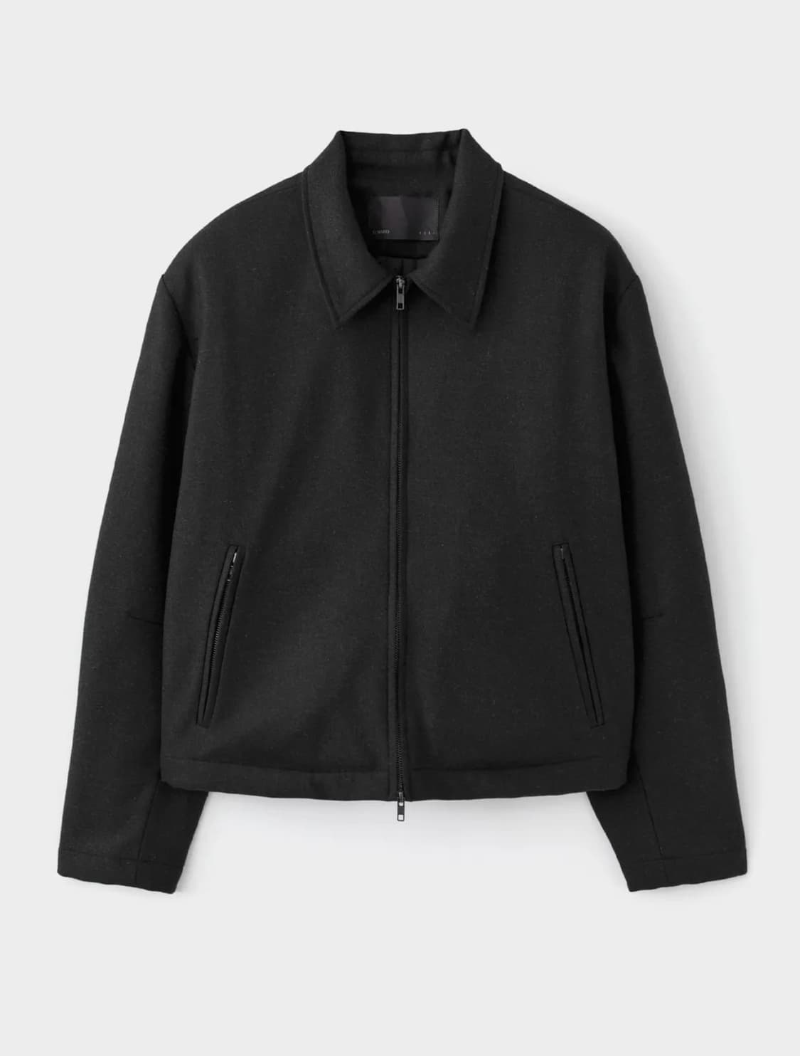 (3) 르마드 울 하프 숏 블루종 - BLACK 상품이미지1