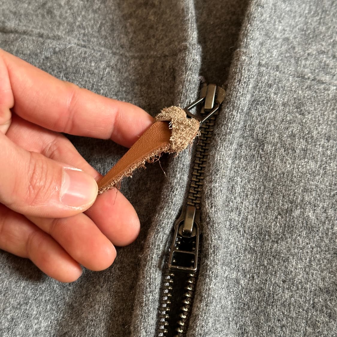 Sunsea wool melton zip-up hoodie 상품이미지6