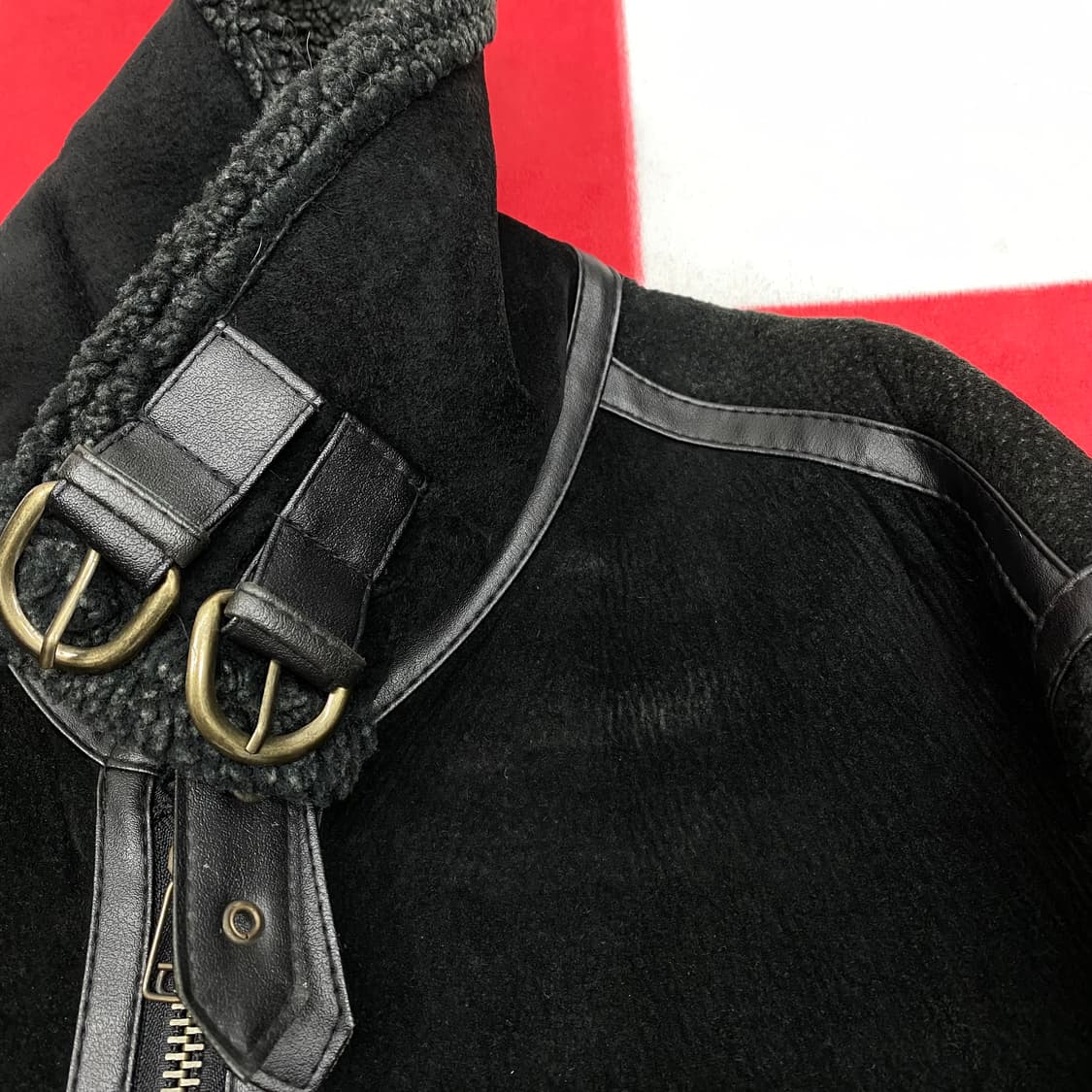 스웨이드 B-3 무스탕 실측 M -L  상품이미지5