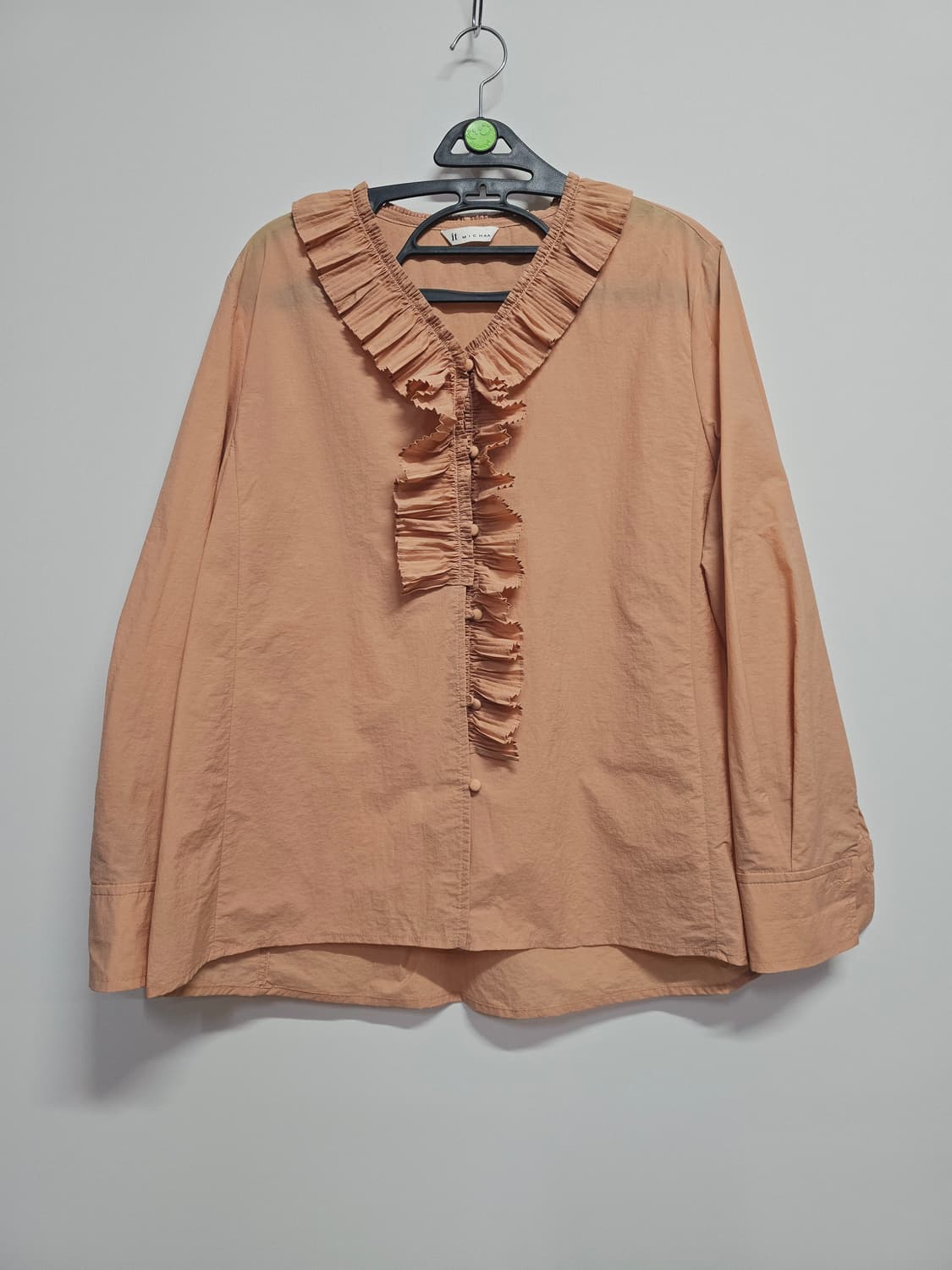 잇미샤 프릴 블라우스 살구색 상품이미지1