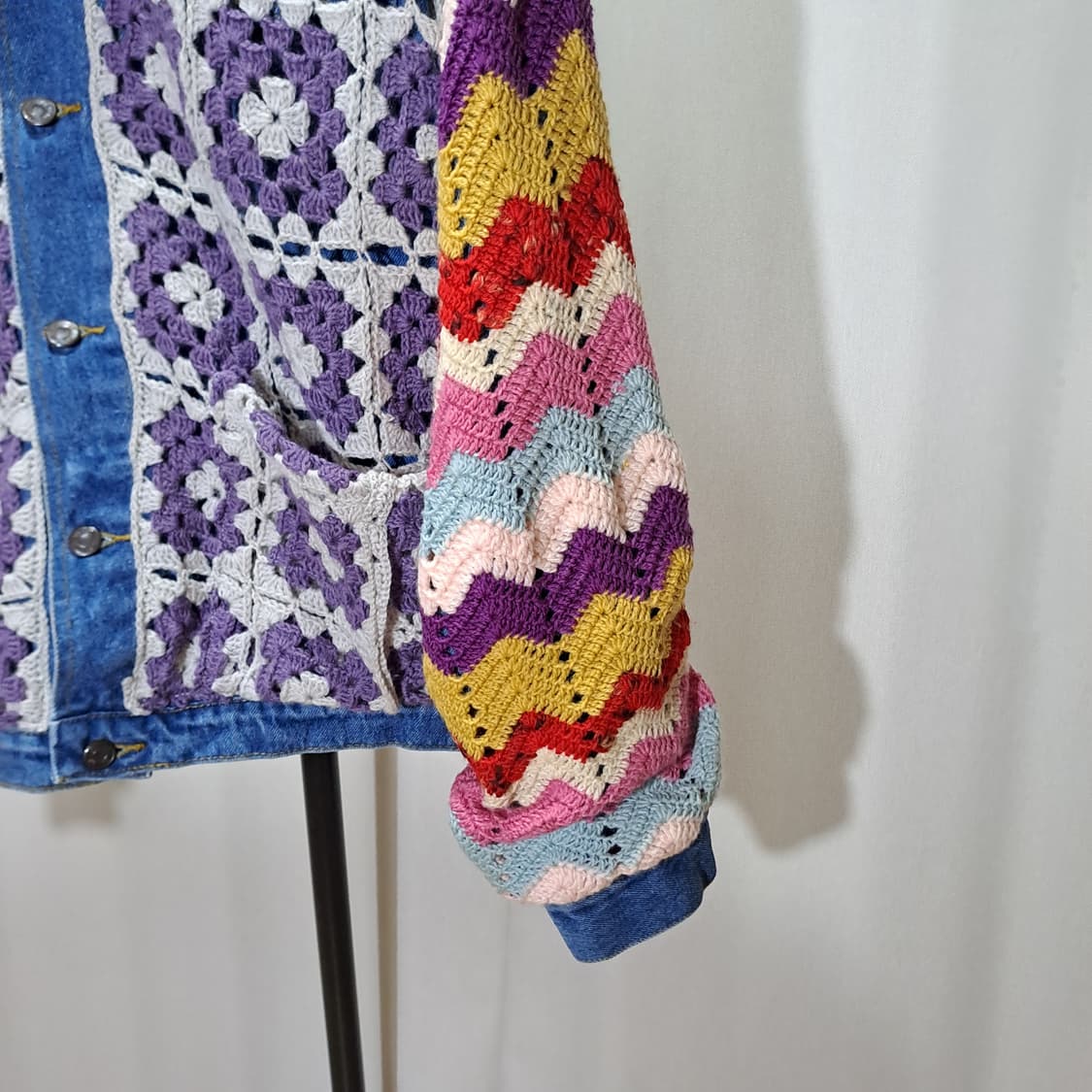 (새제품) 올리언스 스토어 리워크 코바늘 데님자켓 FREE B673 상품이미지4