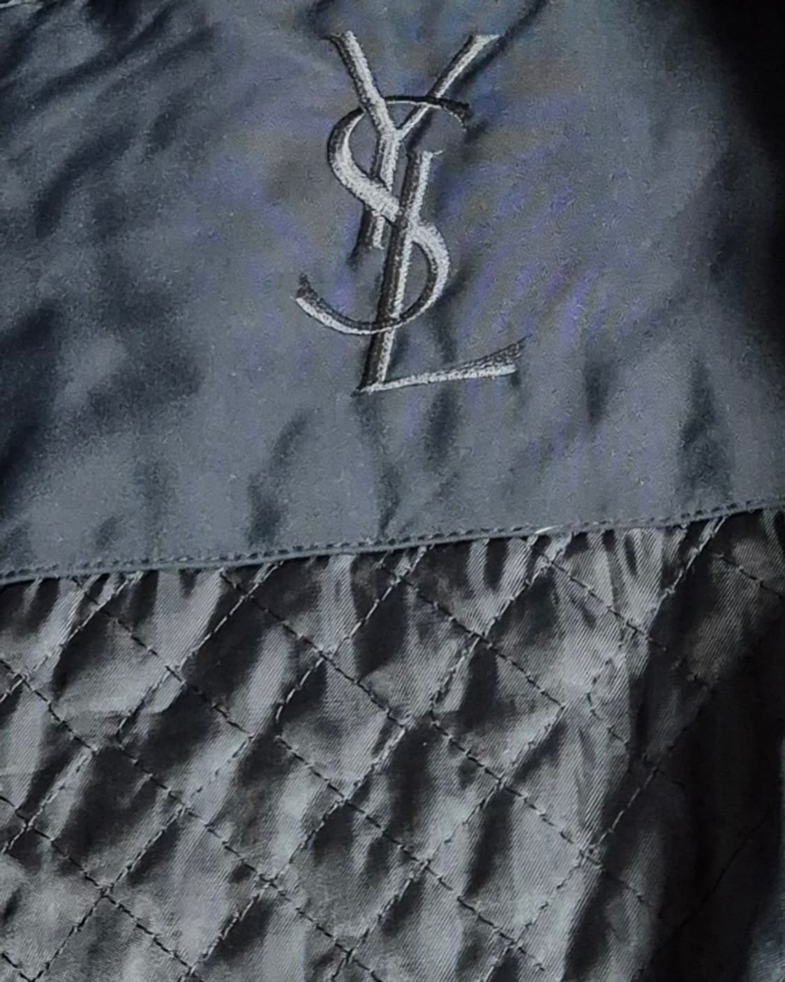 XL (105) 입생로랑 빈티지 블랙 점퍼 (구스 내피) 상품이미지3