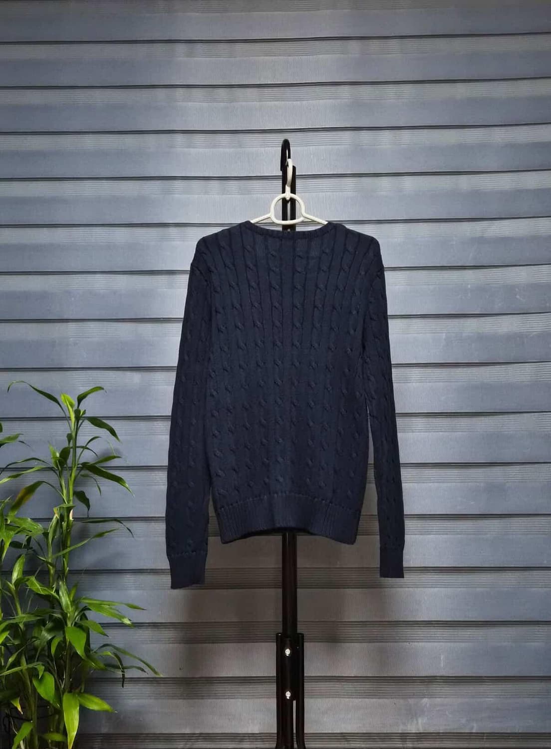 (새상품급) 폴로 랄프로렌 케이블 꽈배기 니트 남성 M 네이비 상품이미지2