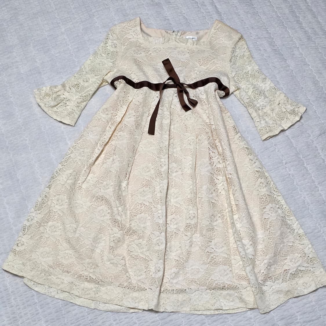 로리타 히메갸루 레이스 아이보리 원피스 상품이미지1