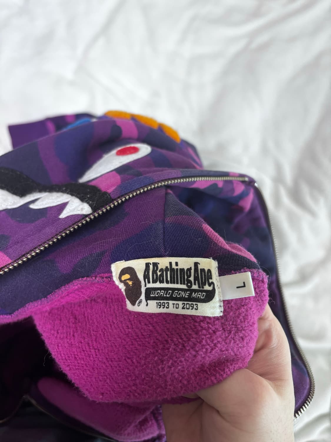 베이프 샤크후드 퍼플 L 상품이미지3