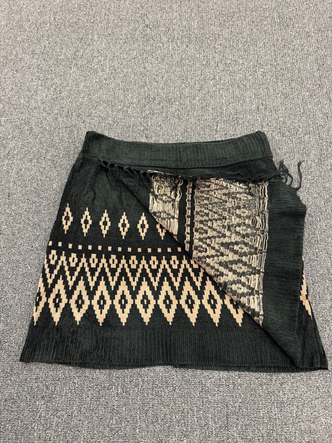 japanese vintage 패턴 니트 치마 상품이미지3