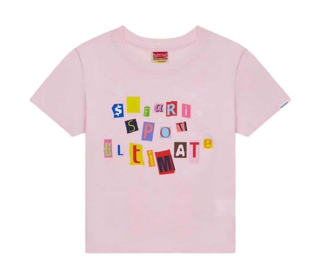 사파리스팟 스티커팩 반팔티 핑크 1사이즈  상품이미지1