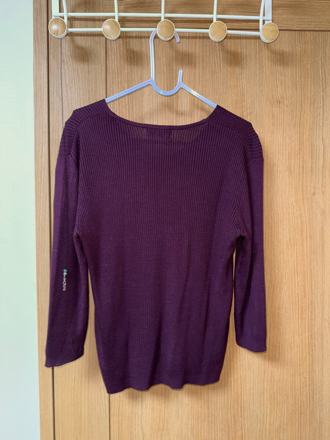 브이넥 퍼플 7부티 상품이미지2