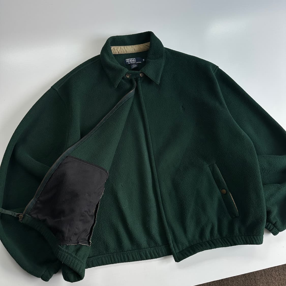 Polo 폴로 랄프로렌 90‘s 딥그린 플리스 블루종 자켓 상품이미지3