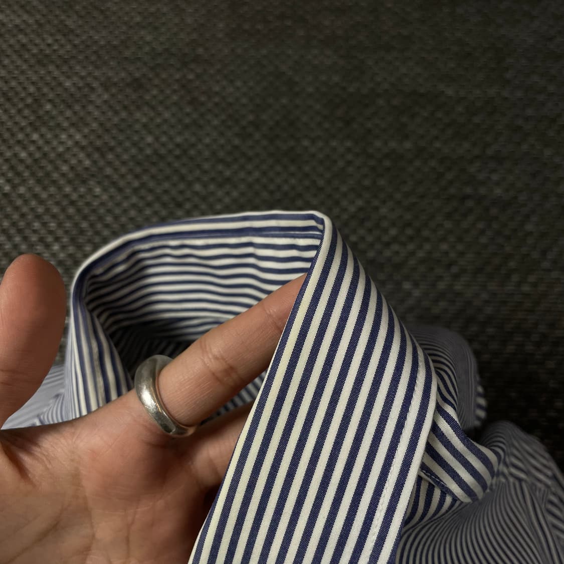 폴로랄프로렌 블루 스트라이프 긴팔 셔츠 슬림핏 상품이미지5