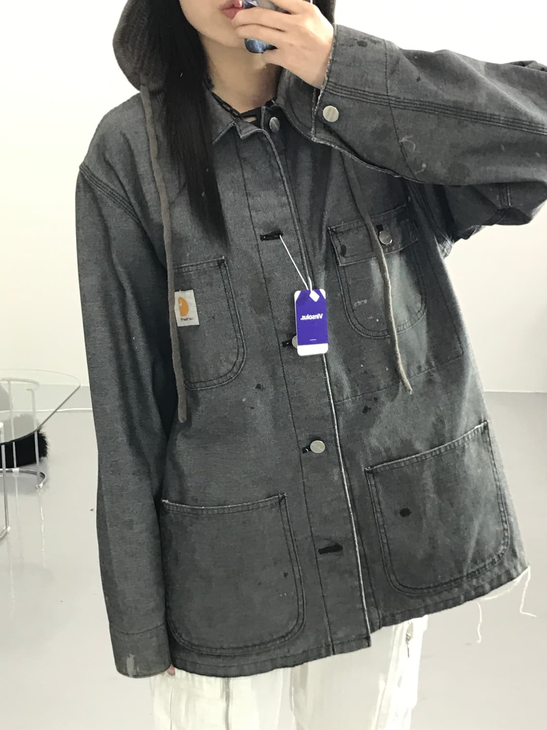 칼하트 데님 커버롤 자켓 상품이미지3