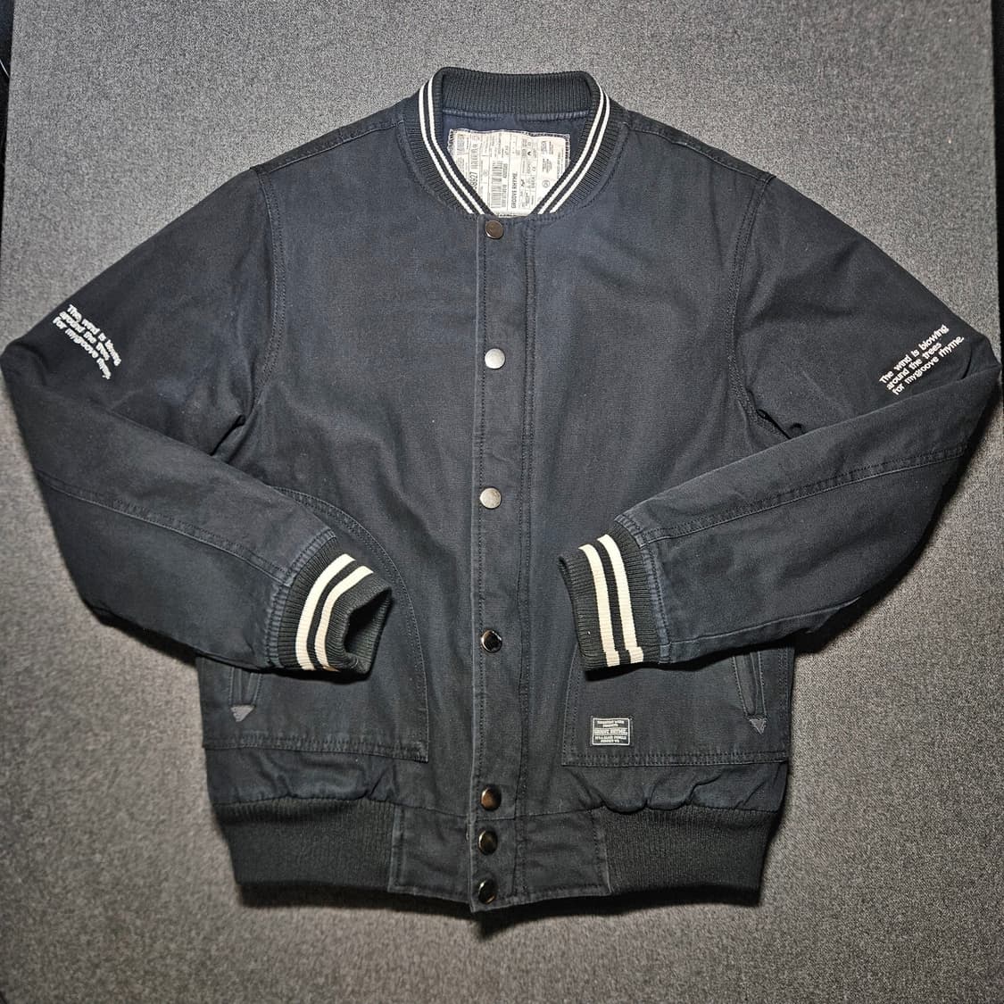 그루브라임 안감 누빔 항공 점퍼 105 블랙 상품이미지1