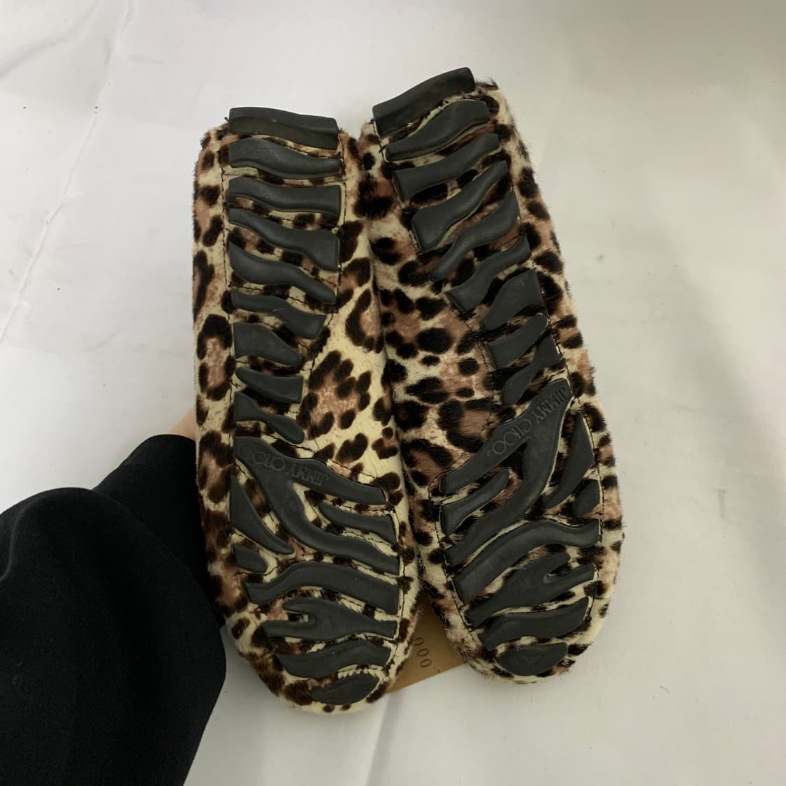 지미추 레오파드 퍼 스터드 벨트 플랫슈즈 225-230 쥬시꾸뛰르갸루st 상품이미지5