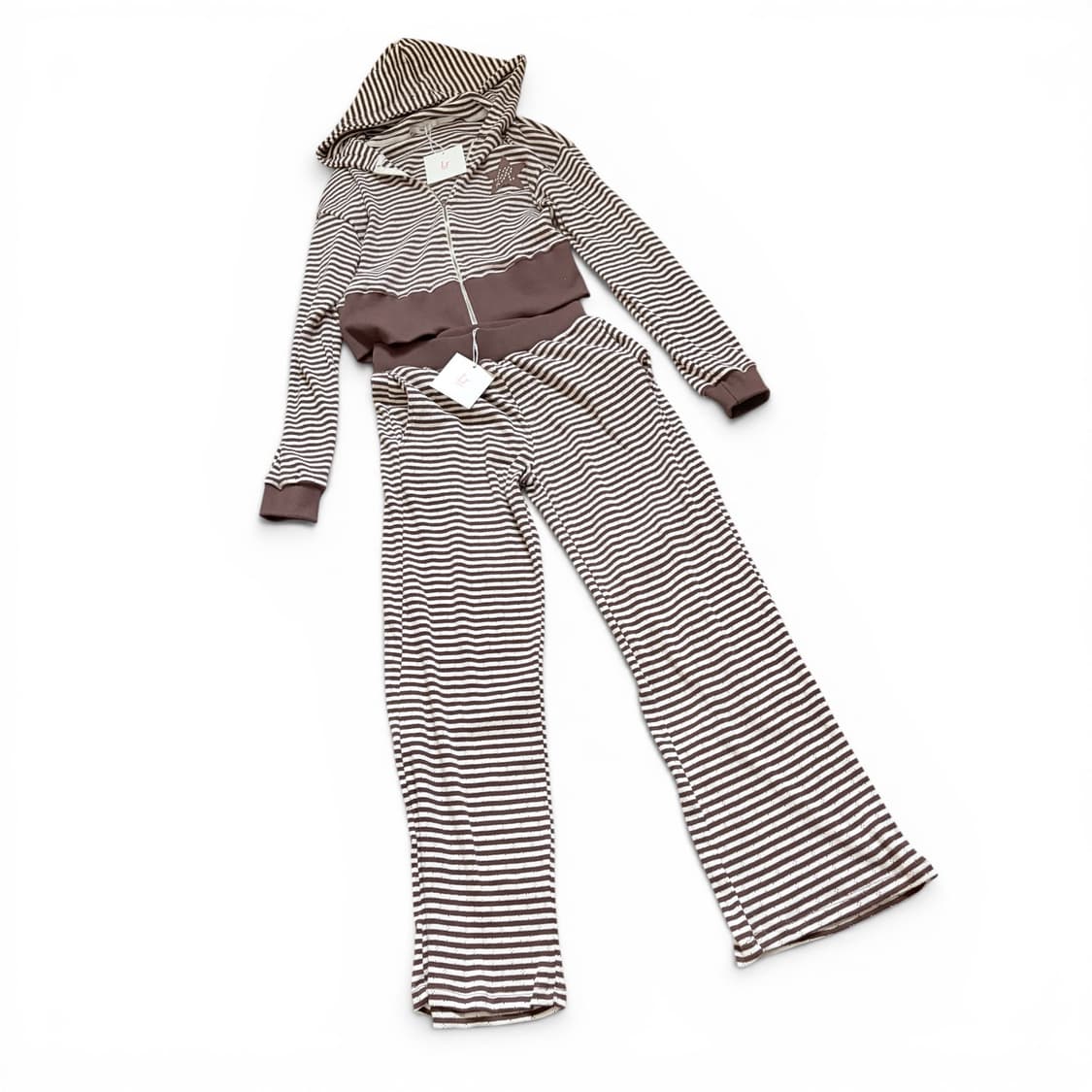 [레터리X젤라비]스트라이프 후드 집업 팬츠 셋업 상품이미지6