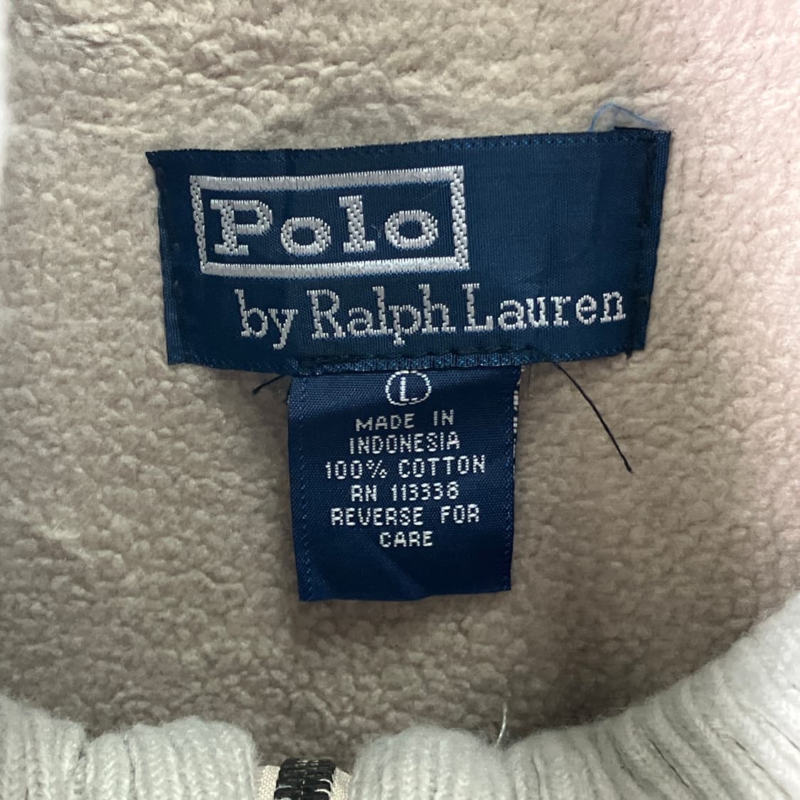 폴로 랄프로렌 아이보리 퀄팅 자켓 L 상품이미지3