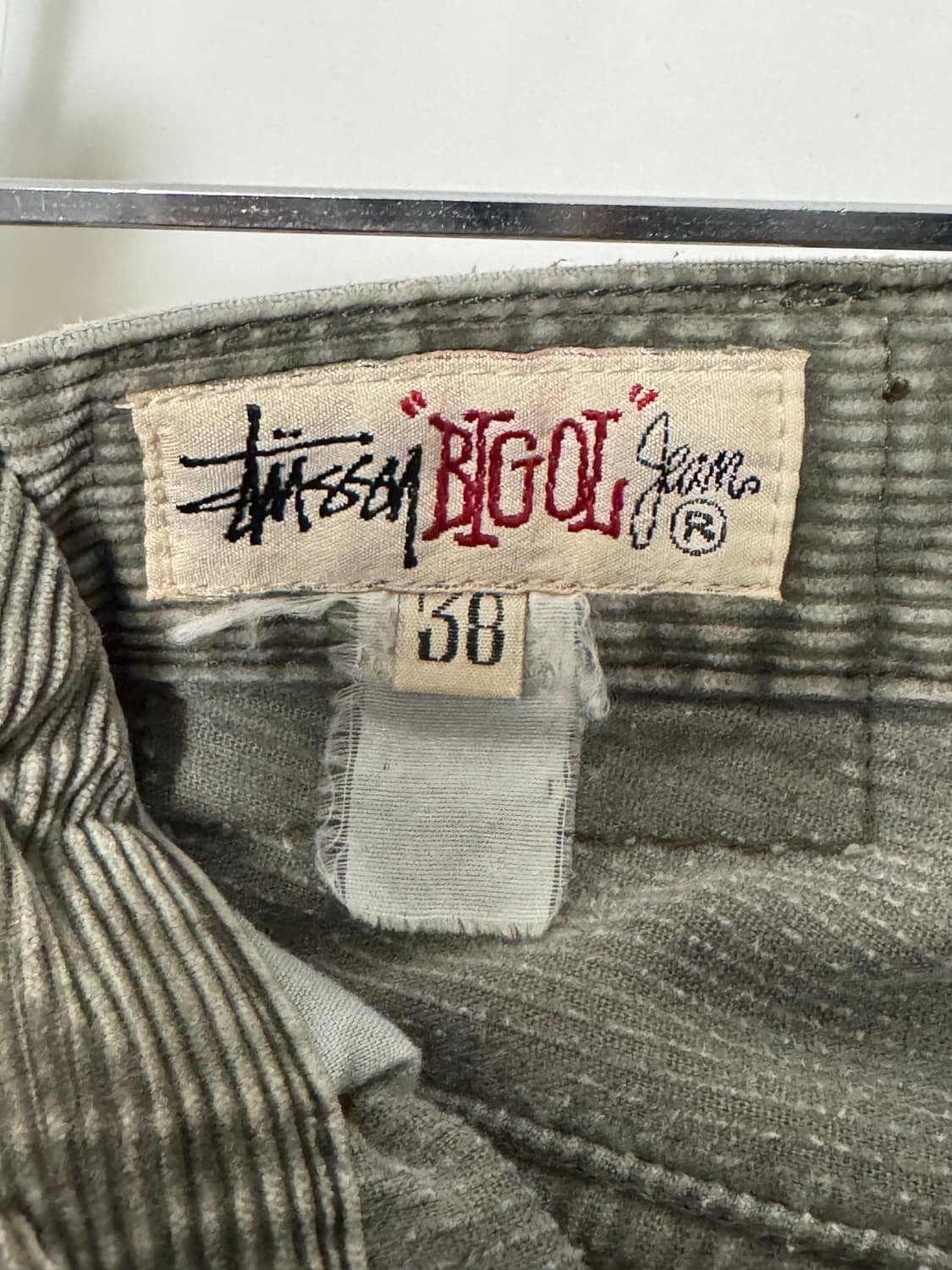 90's 스투시 빅올진 코듀로이 카키 38 상품이미지4