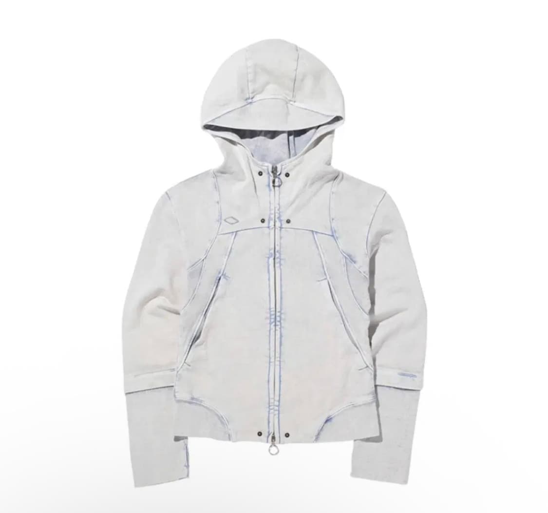 미스치프 롬버스 블리치드 펀칭 후드집업 상품이미지1