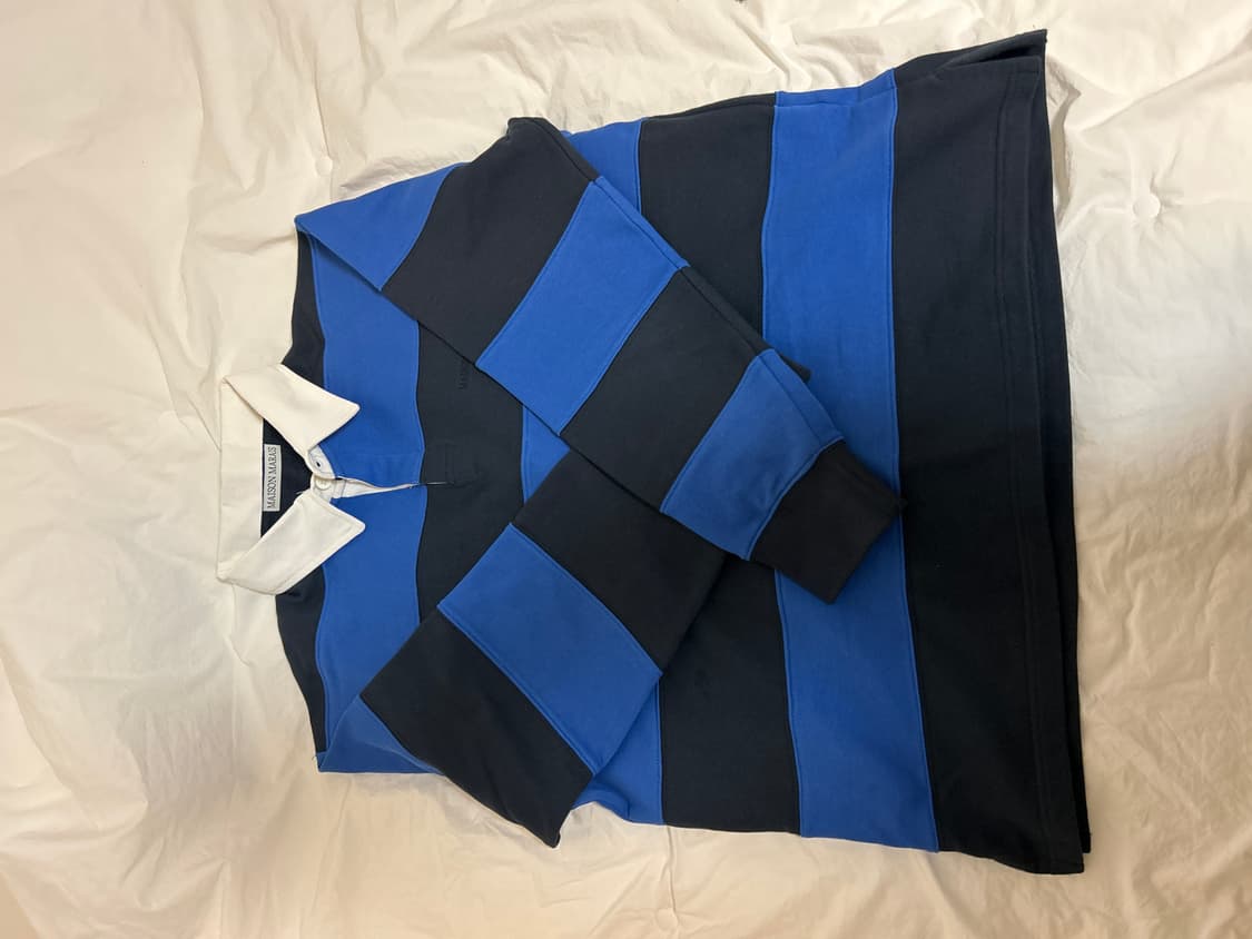 메종마레 Embroidered Rugby Top, Blue 상품이미지5