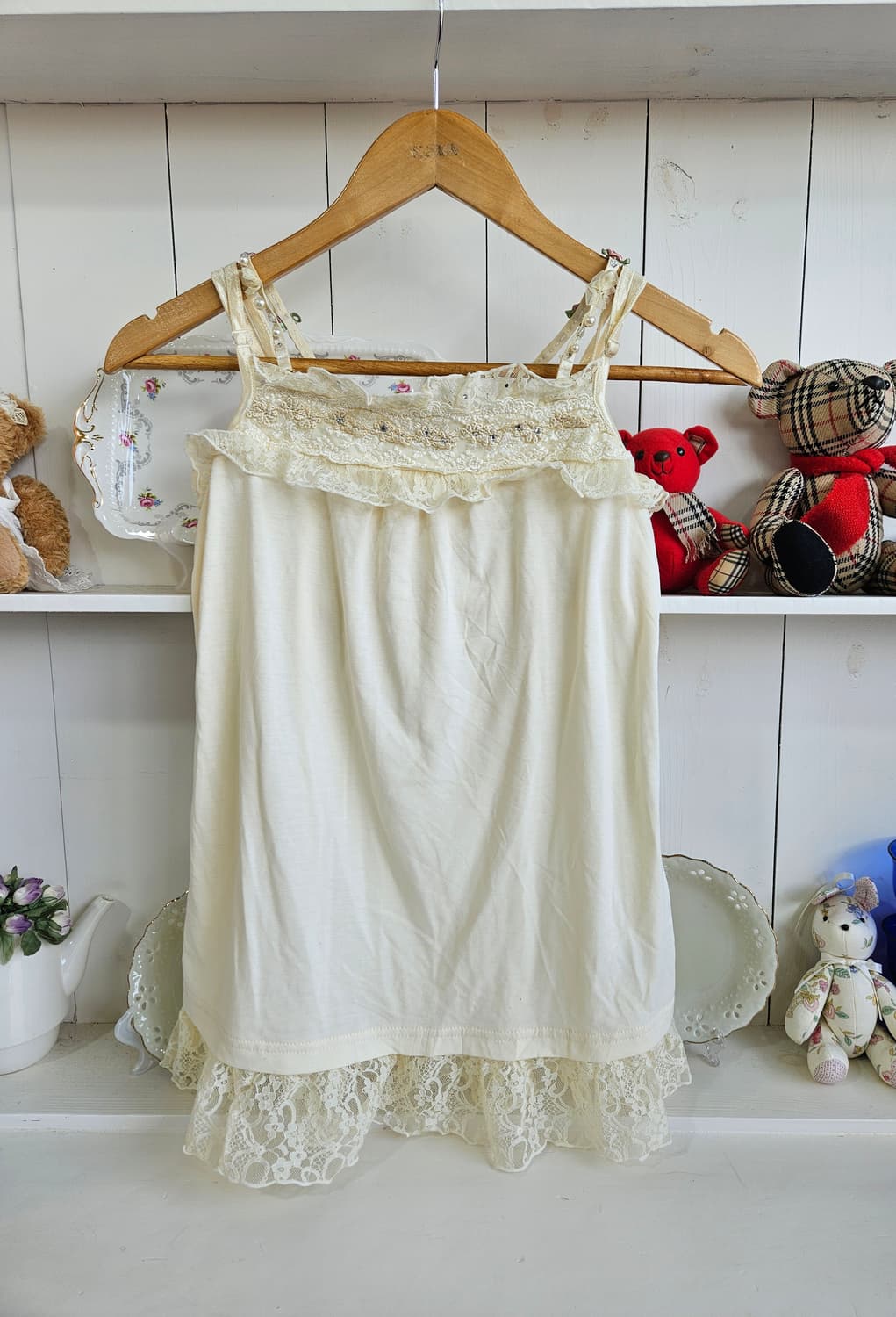 엑시즈팜(axes femme) 레이스 레이어드 슬립 상품이미지1