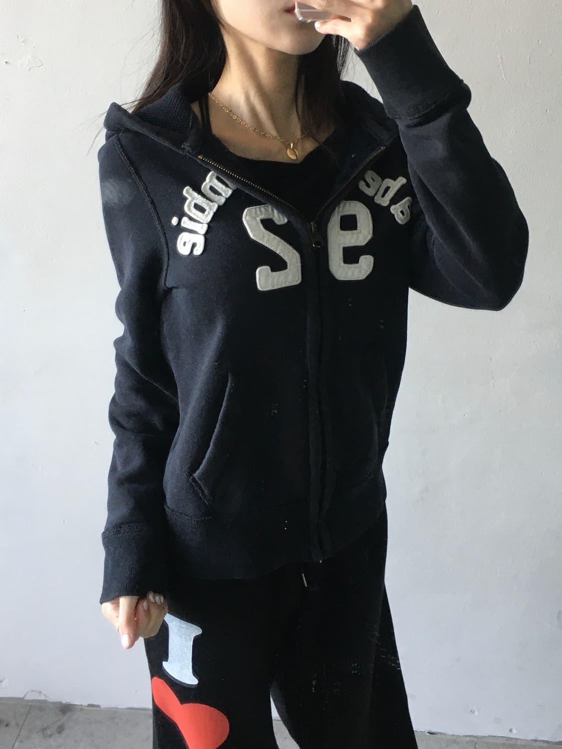 아베크롬비 넘버로고 후드집업 상품이미지2