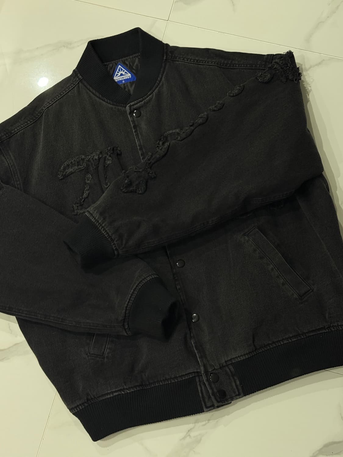 이스트쿤스트 데님 바시티 자켓 블랙 S 상품이미지9