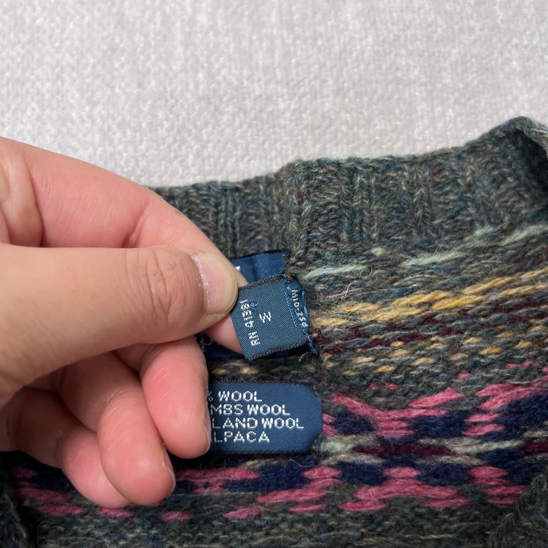 95 폴로 랄프로렌 페어아일 알파카 울 브이넥 니트 상품이미지3