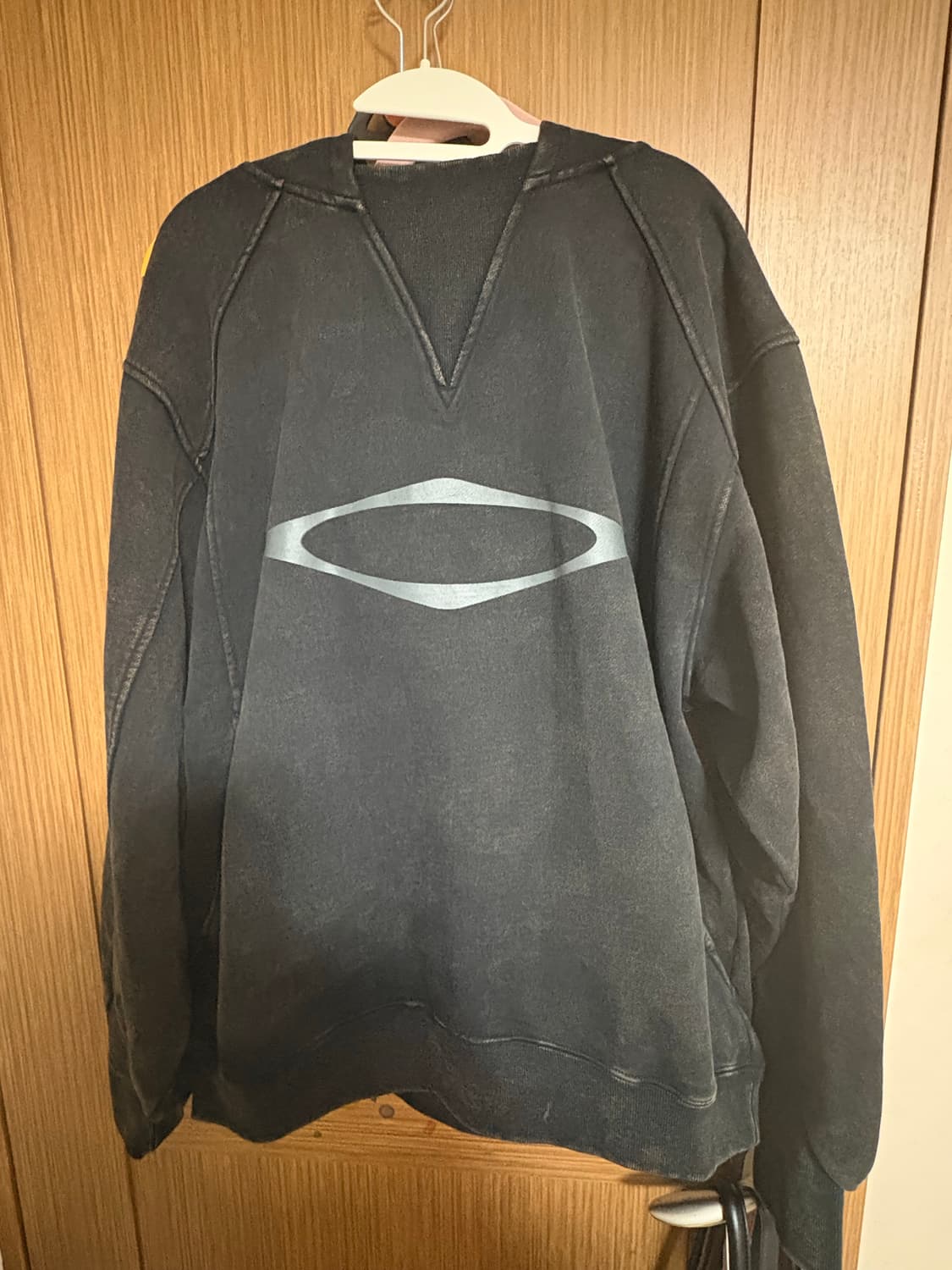 미스치프 블리치드 풀오버 후드 워시드 블랙 L 상품이미지2