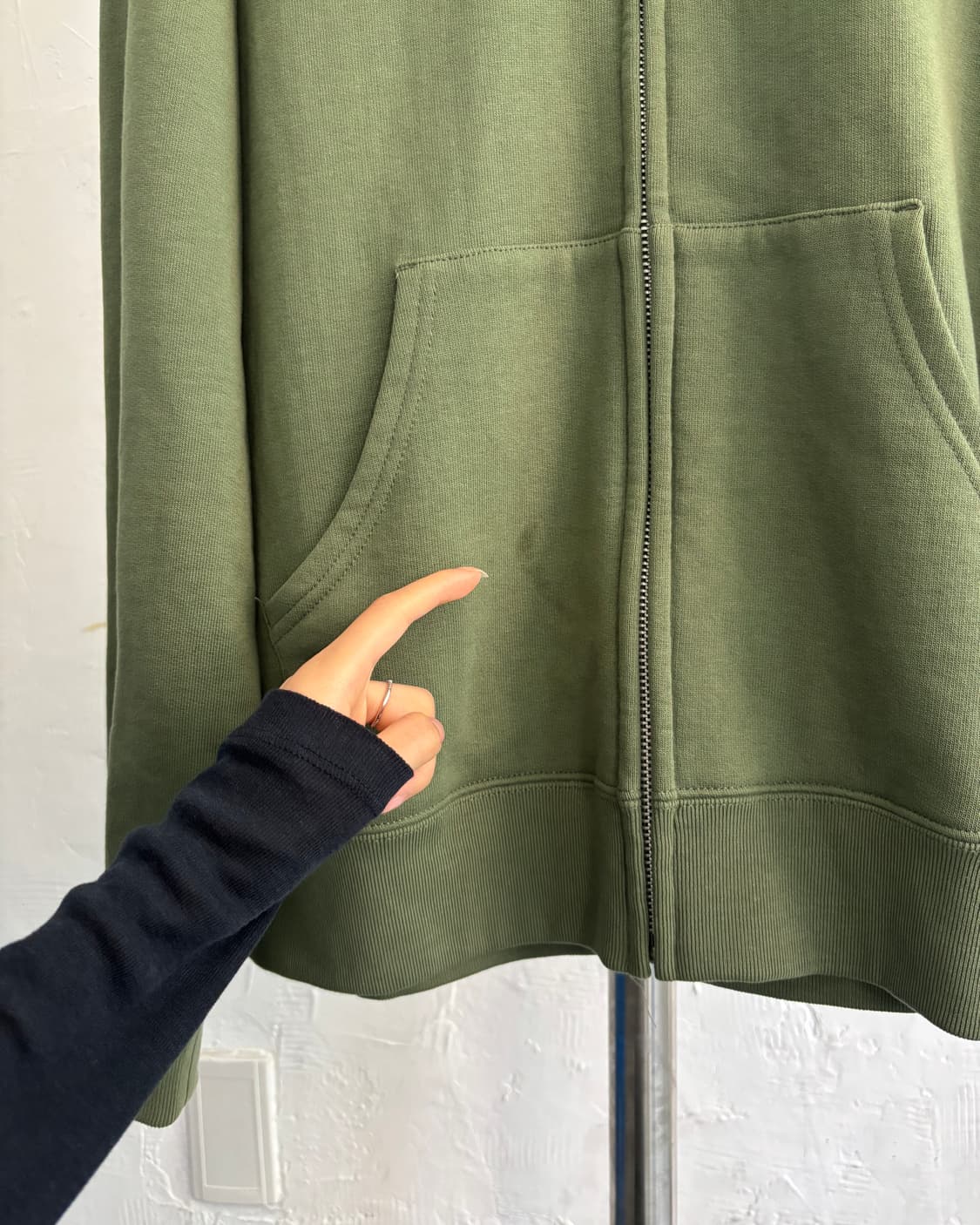 COMMEdesGARCONS 꼼데가르송 옴므 그린 후드집업 상품이미지8