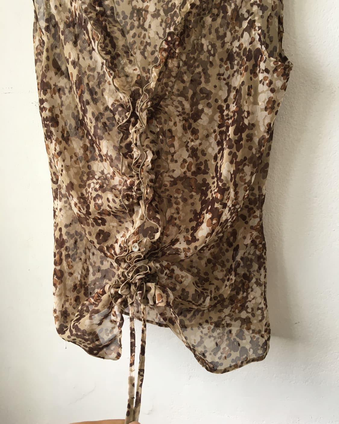 Pattern point shirring sleeveless 상품이미지5