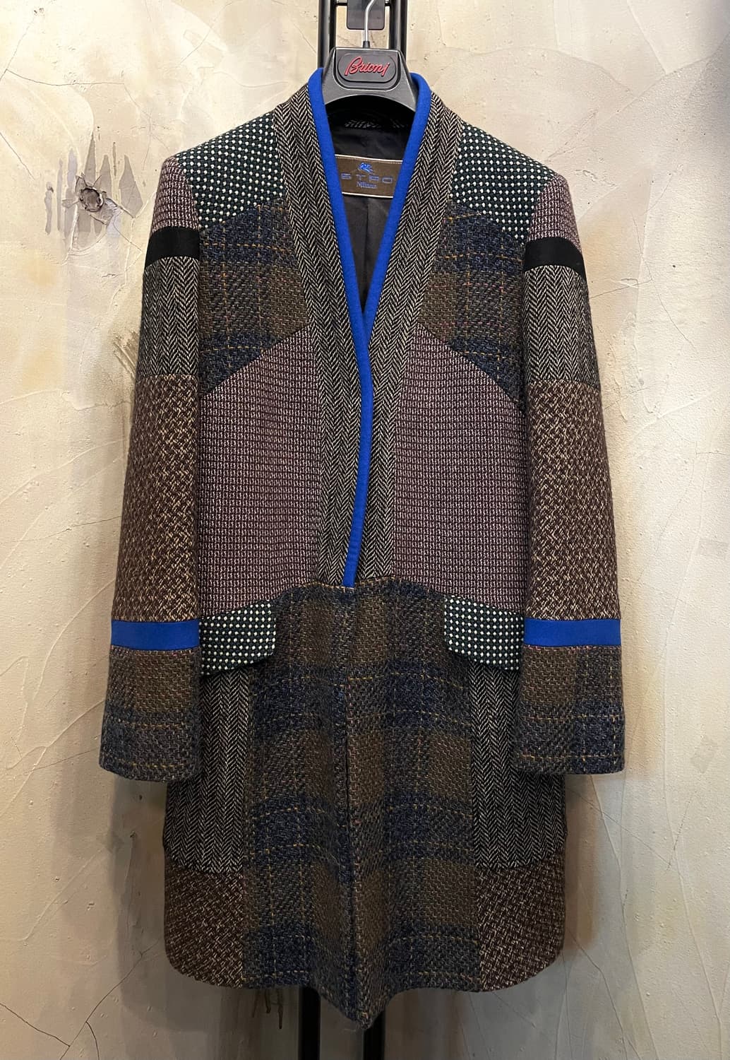 에트로  멀티 헤링본 롱코트 상품이미지3