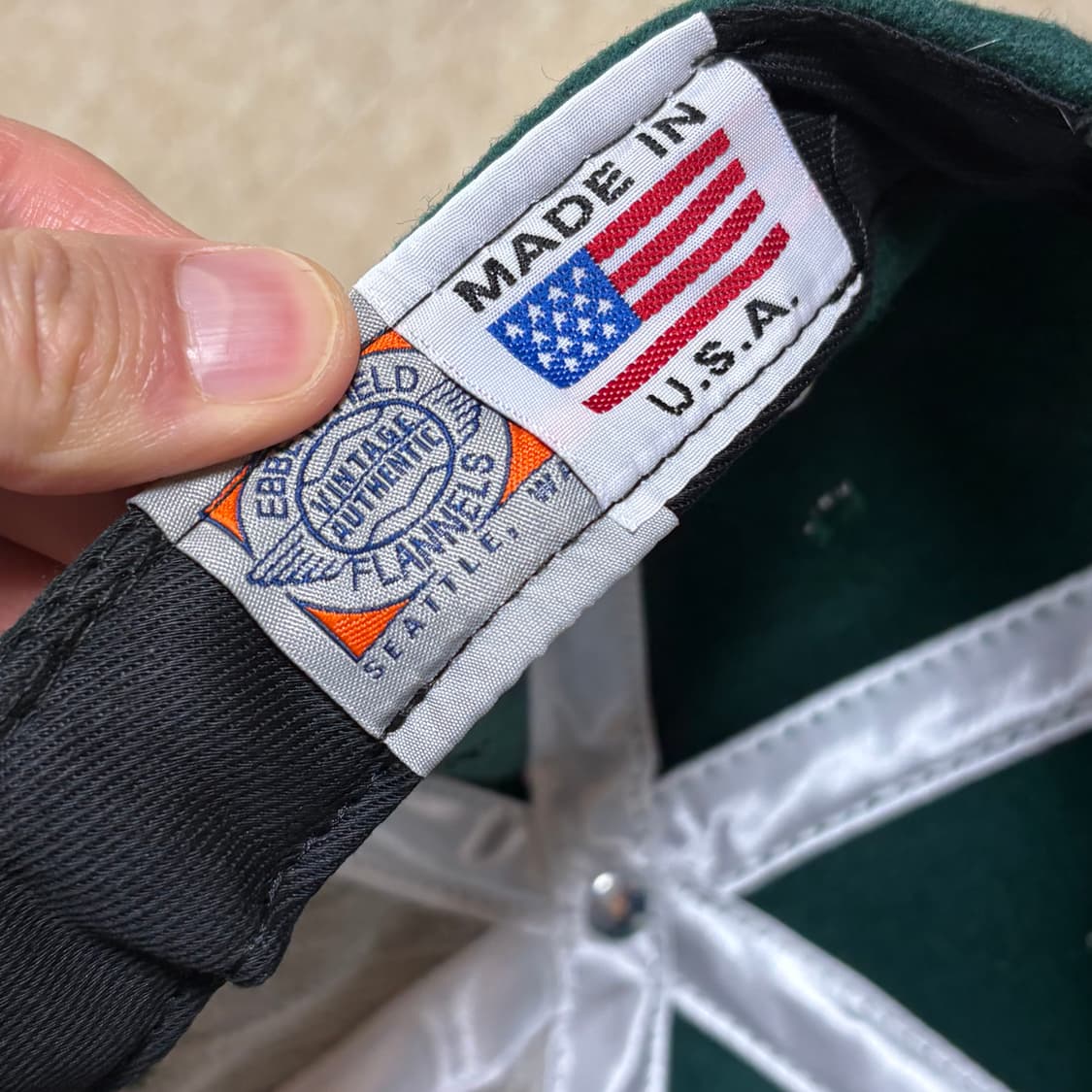 이벳필드 usa 플라넬 볼캡 그린 상품이미지6