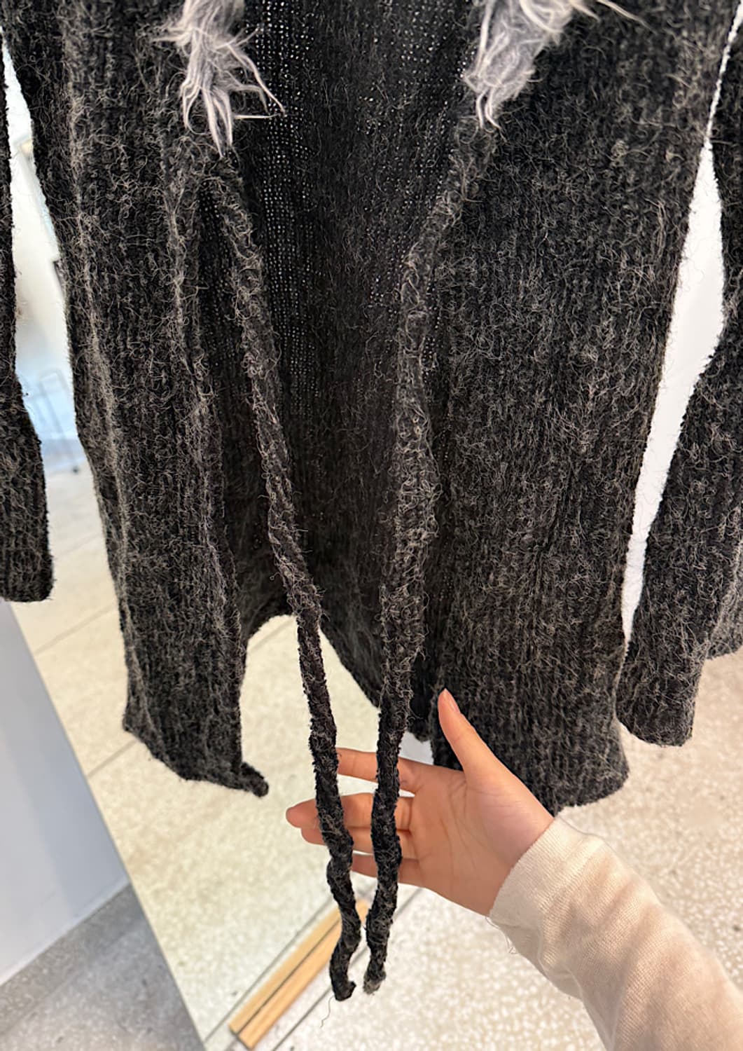 빈티지 퍼 롱 가디건  상품이미지5