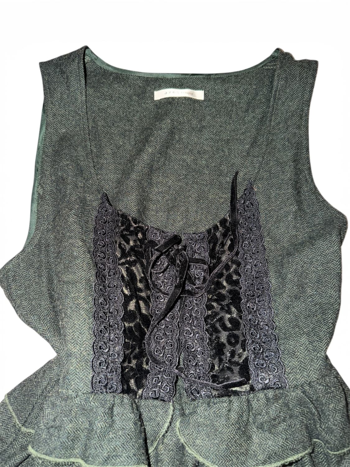 Axes femme velvet dark green dress 상품이미지2