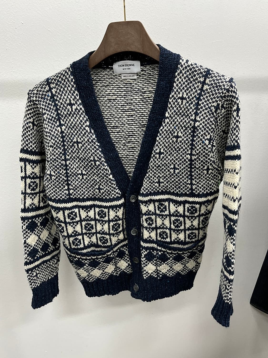 여) 톰브라운 페어아일 울 가디건  상품이미지2