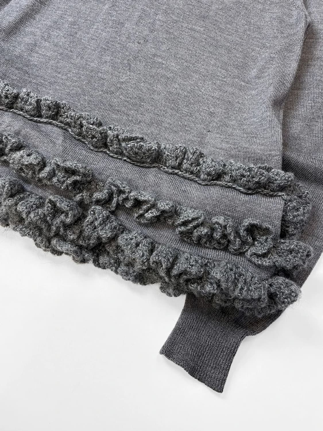 미우미우 MIUMIU 러플 울 모헤어 혼방 니트 PN5704 상품이미지3