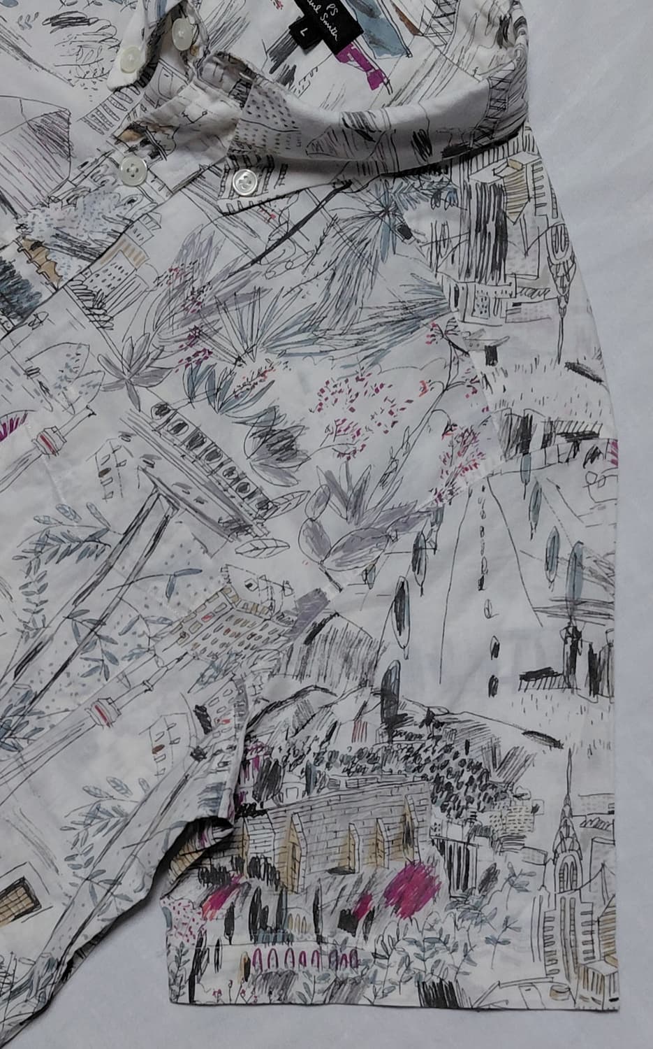 (95) PS Paul Smith 시티 랜드마크 드로잉 셔츠 - 일본산 상품이미지4