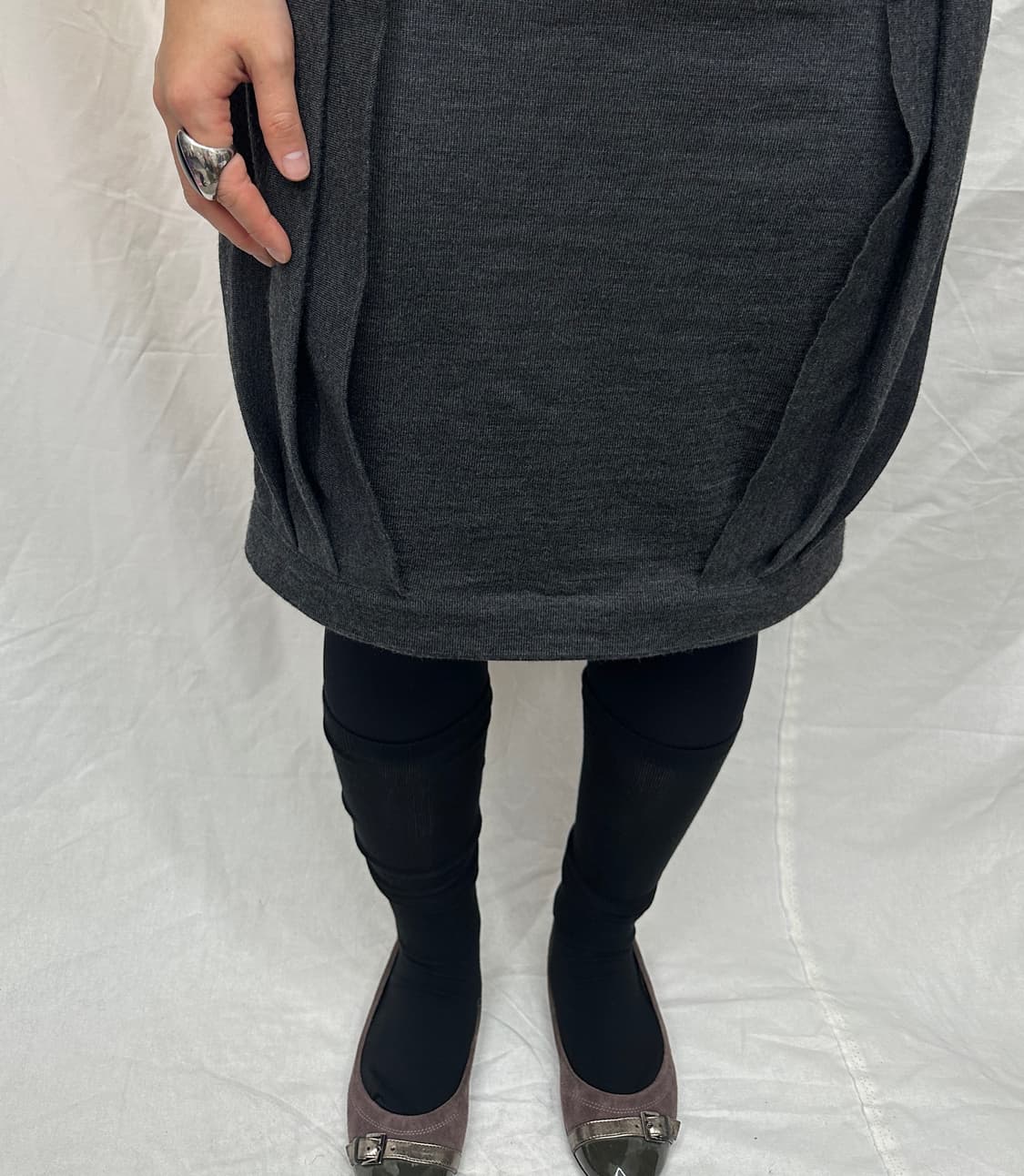 Yves saint laurant wool100% 니트 스커트 상품이미지3