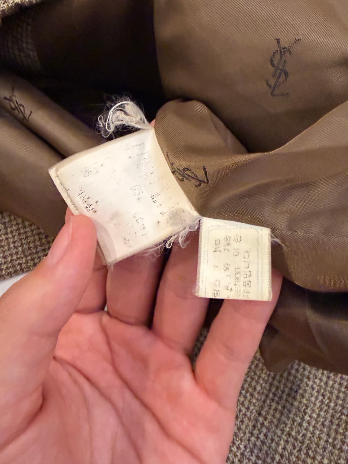 90s YSL 입생로랑 빈티지 블루종 카라 봄버자켓 상품이미지6