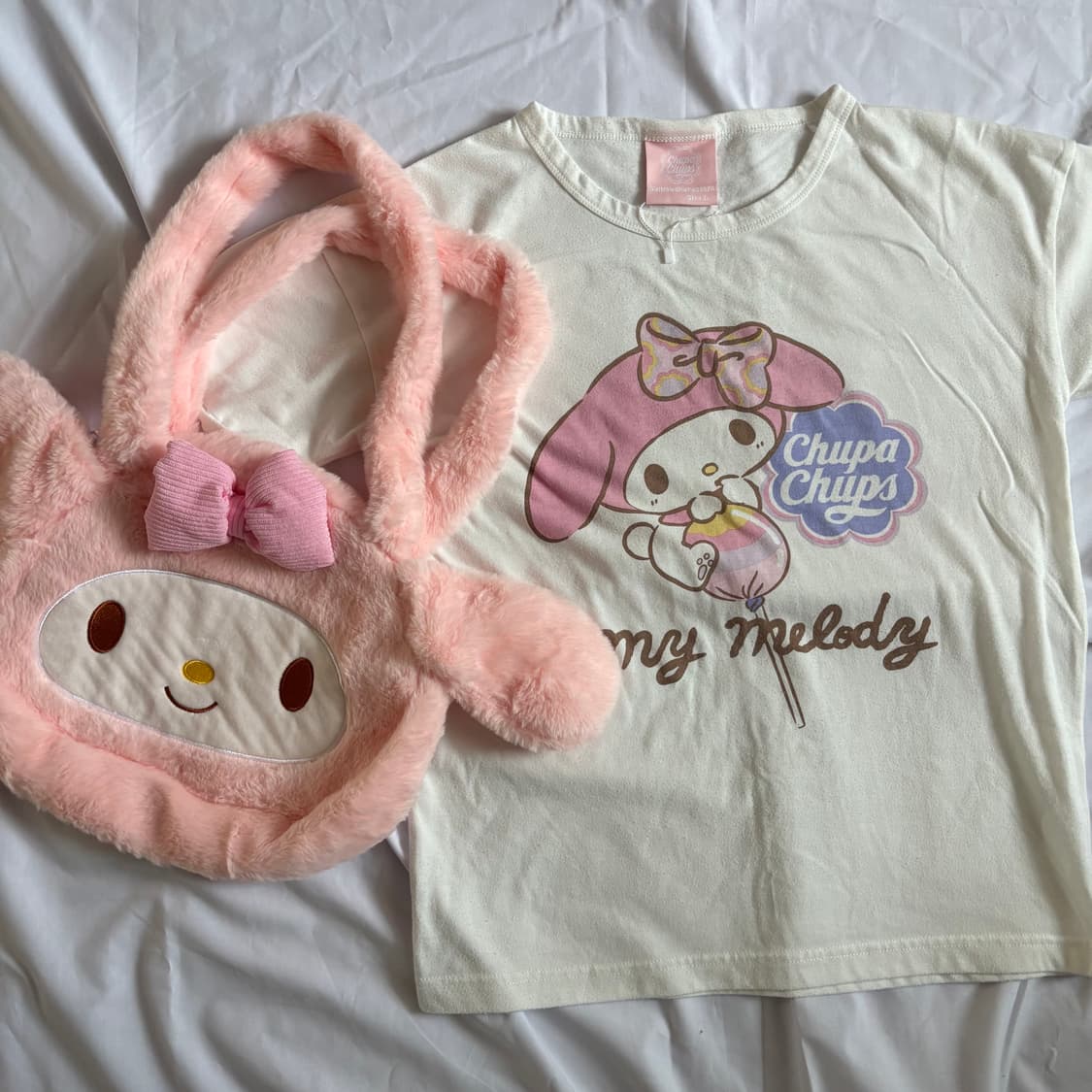 마이멜로디 반팔 티셔츠 가방 세트 상품이미지1