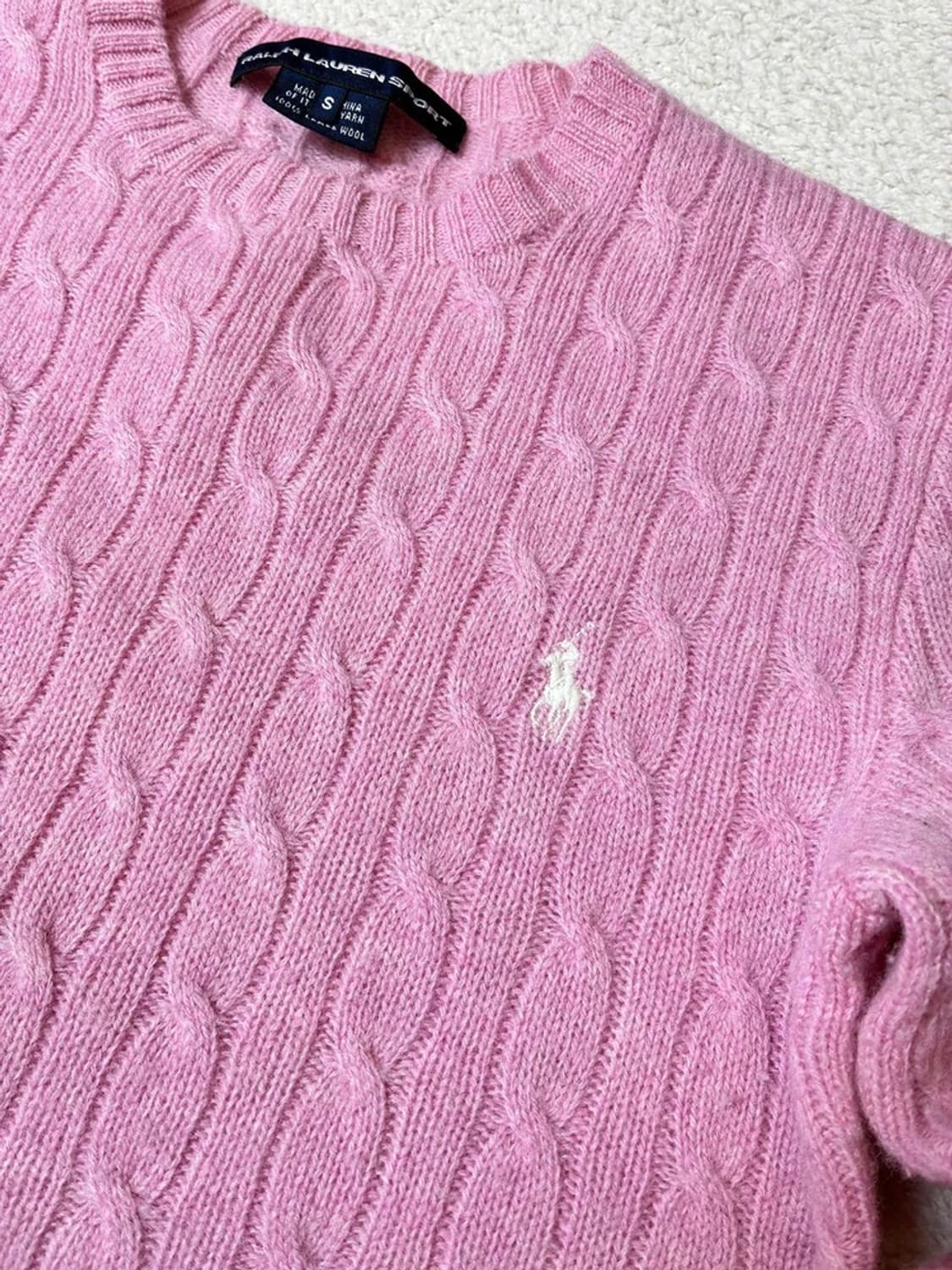 폴로 랄프로렌 00's 케이블 화이트 포니 니트 PN7613 상품이미지4