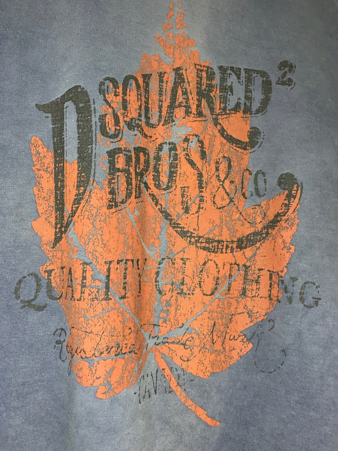 Dsquared2 빈티지 프린팅 맨투맨 네이비 상품이미지3