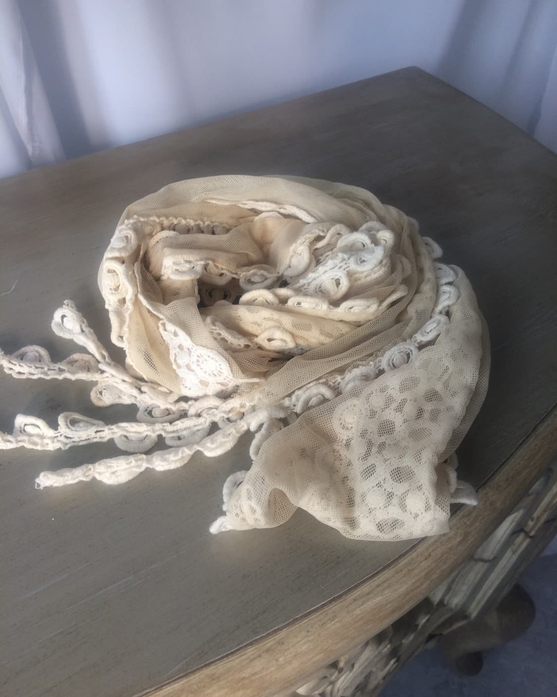 crochet trimming scarf 상품이미지1