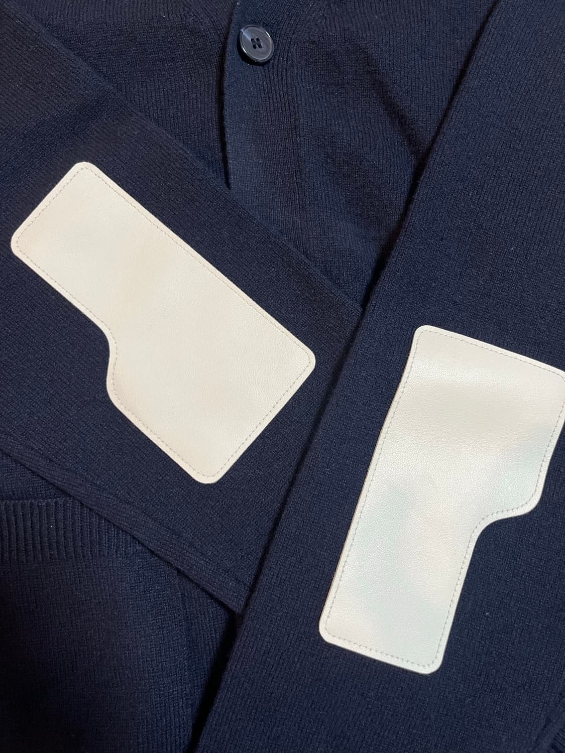 이얼즈어고 울 가디건 얇은 버전 네이비 상품이미지1